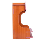 nexat MDF Wooden Door Temple for Home Pooja | Decorative Mandir with Doors | Compact Wooden Temple for Office & House Decor (391)