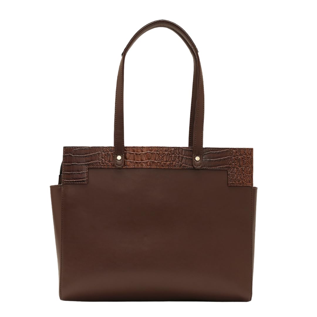 The Gusto Estelle - Premium Large Size Vegan Leather Tote Bag for Women | Stylish Hand Bag/Shoulder Bag with Zip | College, Casual Use, Office Tote Bag
