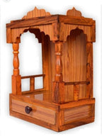 Shiv Shakti S.S. Fancy Wooden Home Temple (size29x19x44cm)(Brown Temple)