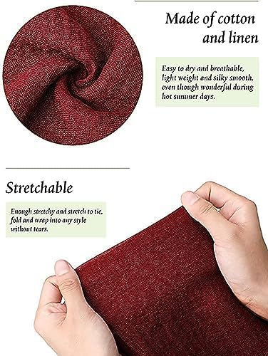 ICW Women's UV Protection Premium Light Weight Wrinkle Ironless Crinkle Cotton Hemp Summer Scarf Stoles Shawl head scarves for girls (colour 1)