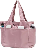 Voroly Tote Bag Women Casual Handbag Shoulder Bag Purses with Zipper and Pockets for Work School Gym Travel Shopping (PINK)