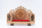 SUNBEET Handcrafted Wooden Decorative Sinhasan for Mandir | Sinhasan for Laddu Gopal | God Singhasan for Pooja & Temple Decoration