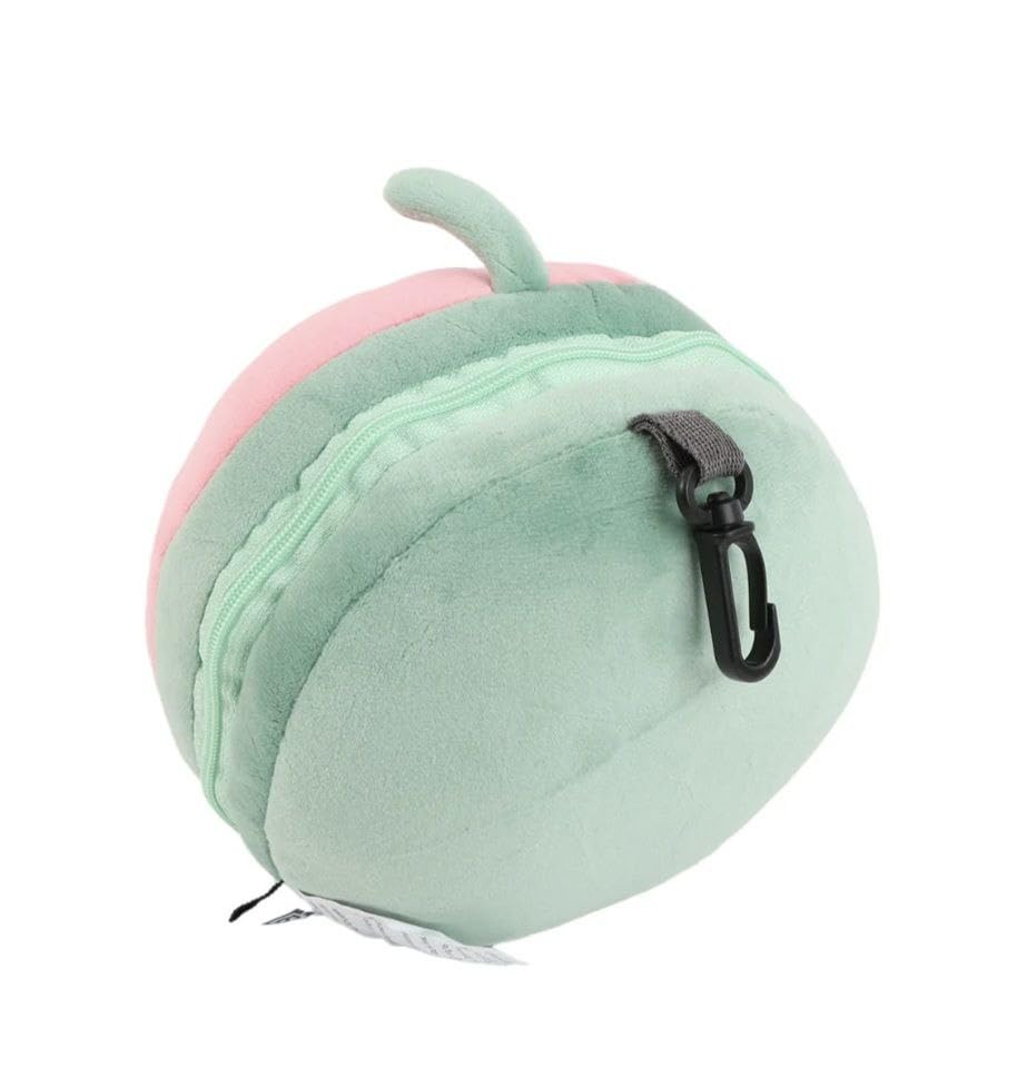 Pixelera Cute Plush Cat Travel Pillow and Eye Mask Set, Foldable Neck Support Cushion, Soft Cotton Blend, Beige and White, for Car Train Flight Sleep
