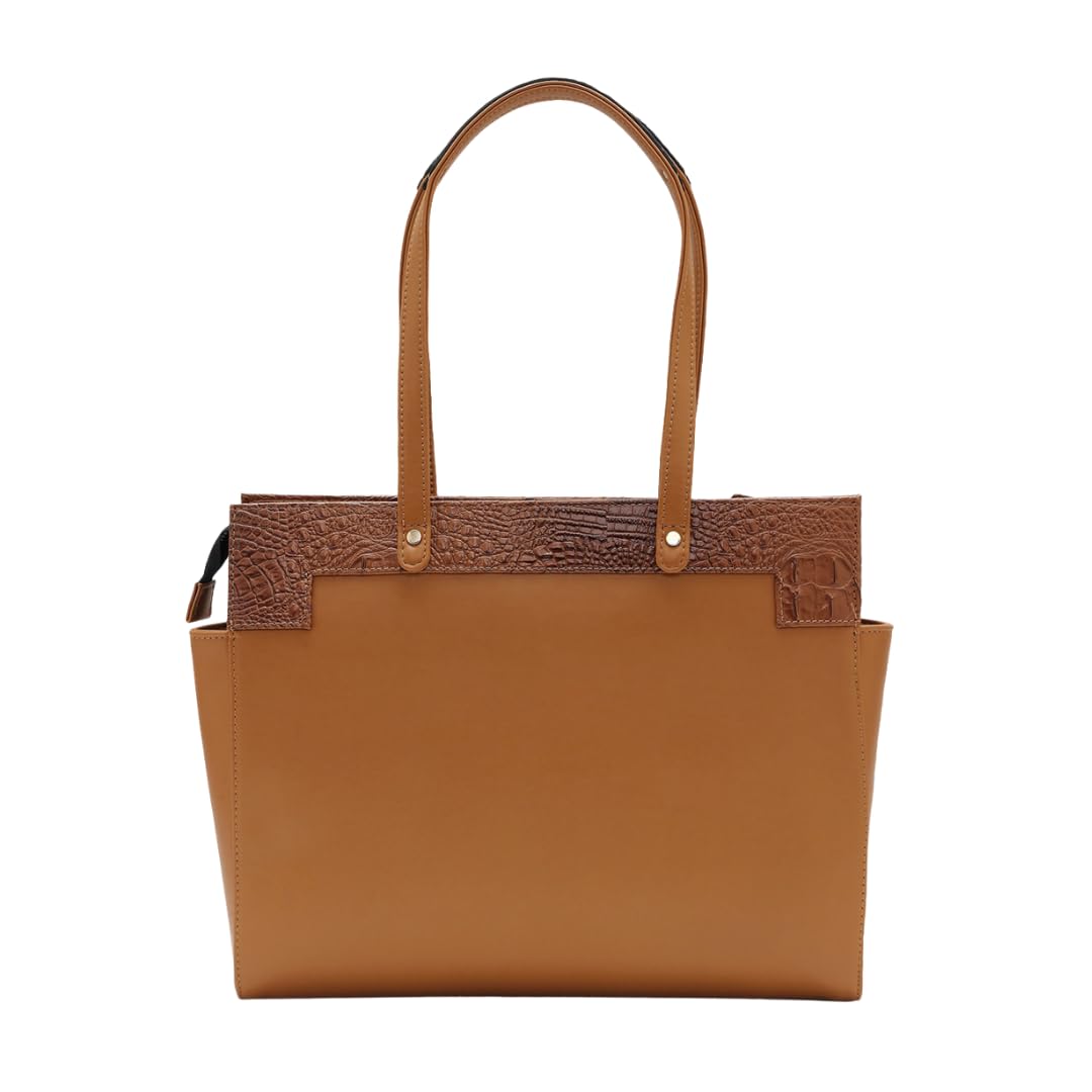 The Gusto Estelle - Premium Large Size Vegan Leather Tote Bag for Women | Stylish Hand Bag/Shoulder Bag with Zip | College, Casual Use, Office Tote Bag
