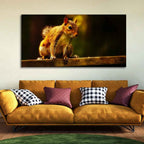 VIBECRAFTS Canvas Paintings for Living Room Drawing Room Squirrel In The Dark Forest Premium Wall Painting Fitted with Wooden Frame for Home | Office | Gift (PTVCH_2324)
