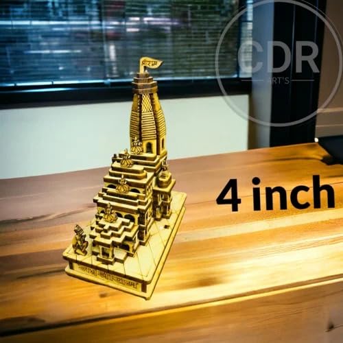 CDR ART'S 4Inch 3D Model MDF Shree Ram Janmbhumi Mandir