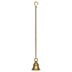 Svarup Brass Hanging Temple Bell with Chain Home Decor Wall Decor Ghanti for Pooja (Bell 4 Inch with Chain 22 Inch)