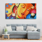 VIBECRAFTS Canvas Paintings for Living Room Drawing Room Abstract Wall Painting of Spiritual Buddha Fitted with Wooden Frame for Home|Office|Gift(PTVCH_2282)