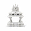 3D Printed Mini Temple Mandir for Home Decor & Return Gifts | Detachable Top Dome | 4 Colors | 3 Sizes (Marble White, Small)