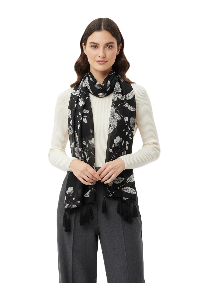 SAHIL SCARF Premium Multicolor Fancy Scarf Lightweight & Comfortable for All Seasons (22x72inch)