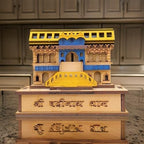 The Himalayan River Miniature Wooden Shree Badrinath Temple Miniature 3D Handmade Religious Temple Big Decorative showpiece