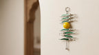 KridayKraft Decorative Silver Plated Multicolour Nimbu Mirchi Hanging, Traditional Door Entrance Decor for Positivity and Protection.