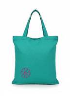 Cotton Tote Bag for Women, Plain Tote Bag for embodiery with flower theme, Reusable Multi-Purpose Cotton Bags for School/Gym/Shopping/Beach & Groceries, DIY Gift Bags, 13X15
