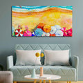 VIBECRAFTS Canvas Paintings for Living Room Drawing Room Seascape Top View Premium Canvas Watercolor Wall Painting for Home|Office|Gift(PTVCH_2357)