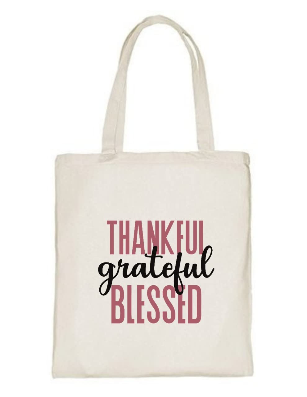 Delhi Printing Co. Grateful tote bag|Strong Cotton Bag for Shopping | Canvas Tote Bag for Women & Girls | Stylish Cotton Handbags (DCTBH-163)