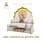 NIVED NARMADA Mandir, White, Regular