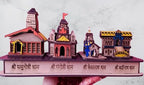 The Himalayan River Wooden Chardham Temple Model, for Home Decor Showpiece Gifting Items