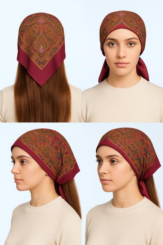 CHACKO Women's Woolen Winter Scarf | Soft & Warm Cold Weather Wrap Muffler Shawl | Stylish Winter Accessory | Pack of 1_Maroon