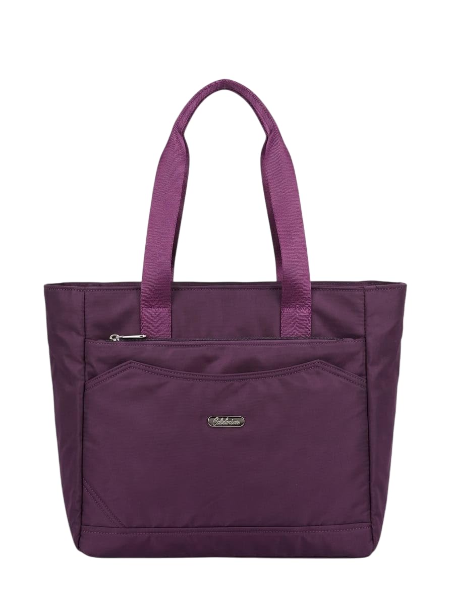 CELEBRINO Spacious Tote Handbag for Women | Nylon Hand Bags with Multiple Zip Compartments | Waterproof Large Shoulder Bag for Office, College, Travel & Shopping | Multi Pocket Zipper Handbags