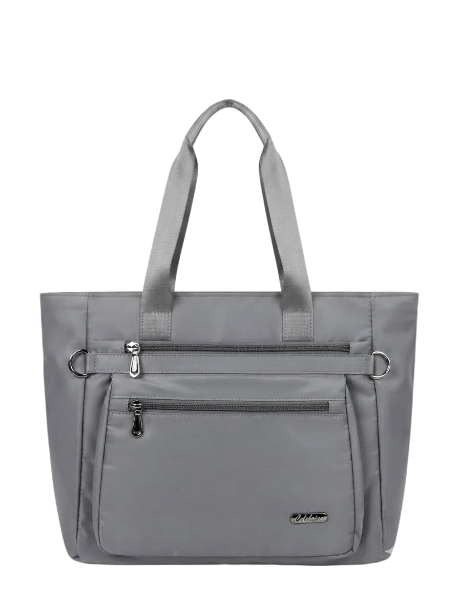 CELEBRINO Spacious Tote Handbag for Women | Nylon Hand Bags with Multiple Zip Compartments | Waterproof Large Shoulder Bag for Office, College, Travel & Shopping | Multi Pocket Zipper Handbags