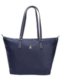 Tommy Hilfiger Solid Blue Nylon Tote Bag