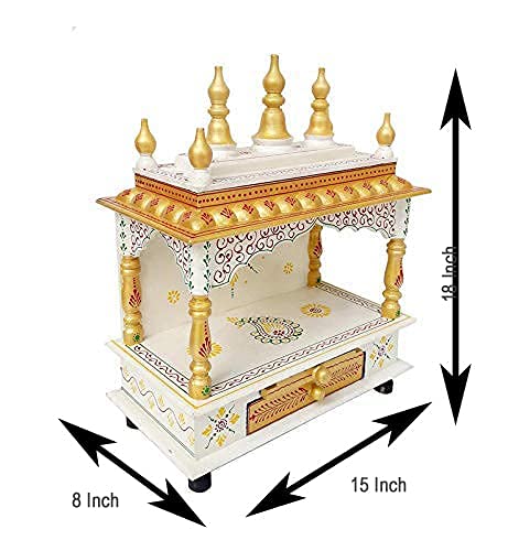 Kamdhenu Art and Craft Wooden Temple/Home Temple/Pooja Mandir/Pooja Mandap/Temple (22)