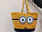 BEAUTIFUL HOMMIES Attractive Hand Bag |large Tote Bag |Summer Bag | Bucket Bag | Basket Bag | Bamboo Tote | Beach Bags for Women|Boho Bag|Handbag |Jute Bag |Handmade Bag (YELLOW BLACK)