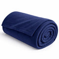 Homitecture Fleece Blanket 300 TC All Season Solid/Plain Light Weight Polar Fleece Single Bed Blanket (230 x 150 cm,Skin Friendly) (Blue) Kafalo