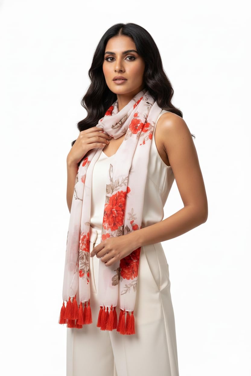 SAHIL SCARF Women Lightweight Scarf | 180 x 55 cm | Soft, Comfortable & Breathable | All Season Scarf