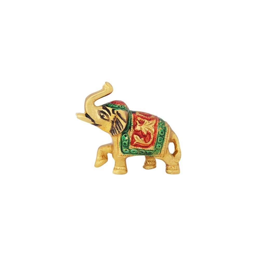 Prince Home Decor & Gifts Metal Showpiece Figurine (12 x 12 x 12 cm, Gold)
