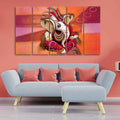 VIBECRAFTS Traditional Shree Ganesh 5 Pieces Canvas Wall Painting For Home | Office | Living Room | Gift (PTVC5Pcs4_8531)