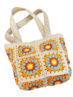 M/S DIGITAL HANDICRAFT Womens Stylish Cotton Hand-crochet Spacious Tote Shopping Bag Handmade Knitting Shoulder Bag, Vintage Style Crochet Bohemian Bag