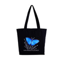 DANIOO DON'T WORRY WE CARRY Large Canvas Tote Bag for Women | Everyday Work & College Tote | 400 GSM Cotton, Bottle Holder & Inner Pocket | Black
