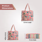 Boho Girl Mini Tote Bag for Women Whimsical Jacquard Handbag with Adjustable Strap Stylish and Elegant Ladies Crossbody Shoulder Purse, Sling Bag Perfect Birthday, Anniversary and Wedding Gift