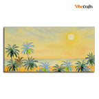 VIBECRAFTS Canvas Paintings for Living Room Drawing Room Canvas Wall Painting of Palm Trees on Beach for Home|Office|Gift(PTVCH_2386)