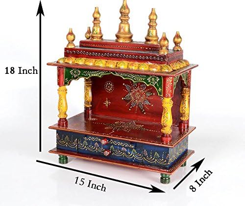 Kamdhenu Art and Craft Wooden Temple/Home Temple/Pooja Mandir/Pooja Mandap/Temple (26)