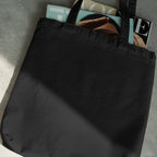 Theyayacafe Printed Cotton Black Tote Bag, Multipurpose Bag, Lightweight