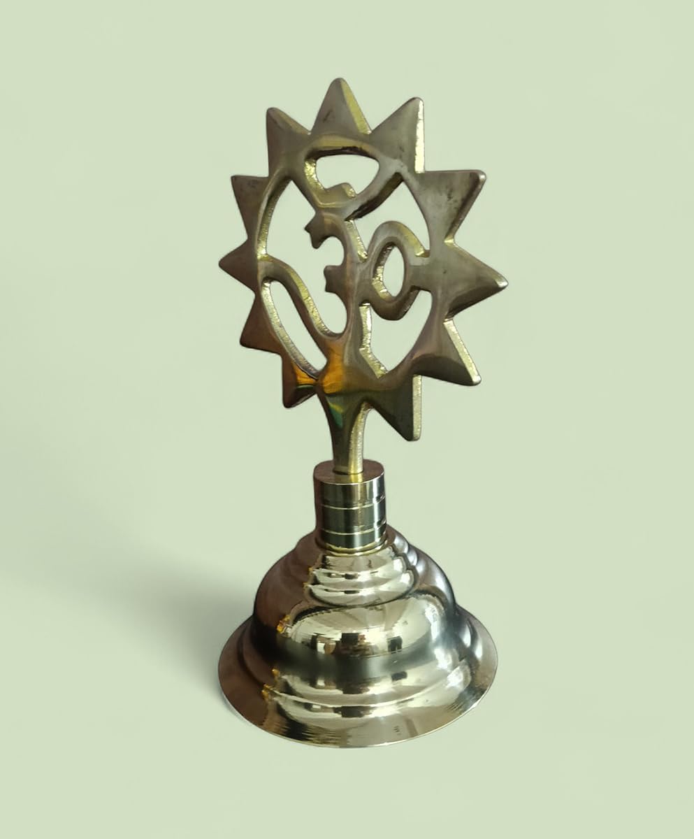 SHRIJIMATHURA/Temple Kalash Pure Brass/Om Design On Top