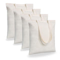 MAINDAIS Unisex-Adult Cotton Tote Shopping Bags With Extra Strong 12'' Handle | Hold 15 Kg | Washable, Reusable, Eco Friendly Biodegradable Multipurpose Use Grocery Bag Natural(Pack Of 4)