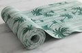 Dribble (60cm X 500cm) Eva Shelf Liner Mat Roll, Non Slip Drawer & Cabinet Liner for Kitchen, Waterproof Oilproof Washable Fridge Mat, Anti Skid Multipurpose Mat (Palm Paradise Dark Green) Kafalo