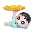 ATETO Shinchan Resin Tray Holder Showpiece with Candy Bowl & Key Holder | Cute Cartoon Figurine Decorative Organizer for Home Office Bedroom Living Room Desk & Bookshelf Décor