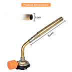 HACER Butane Brazing Blow Torch LPG Single Nozzle Manual Ignition Heat Gun For Outdoor Use Cooking Copper Pipe Welding Camping Jewelry Repair Work Tool Burner (Pack of 1)
