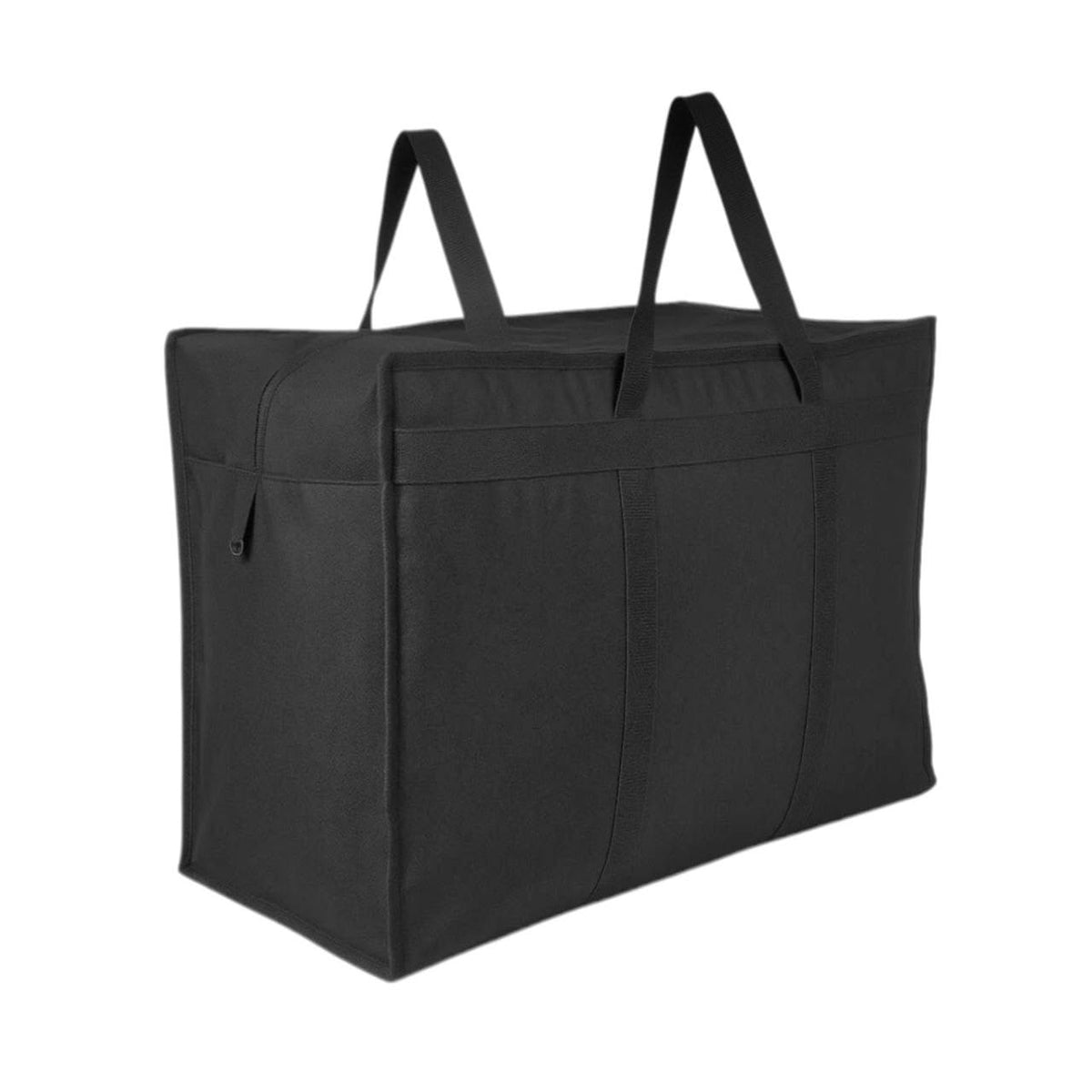 COTTON BLADES Big Eco Cotton Canvas Shopping Bags For Carry Milk Grocery Fruits Vegetable With Reinforced Handles Jhola Bag - (18X8.5X14 -Inches, (Black)