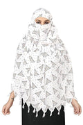 VASTTRAM Female Cotton Women'S Long Scarves Scarf Cum Mask Usable For Driver Anti Pollution Full Face Cover With Uv Sun Rays Protection, White