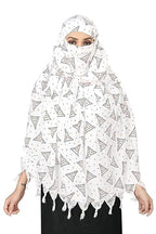 VASTTRAM Female Cotton Women'S Long Scarves Scarf Cum Mask Usable For Driver Anti Pollution Full Face Cover With Uv Sun Rays Protection, White