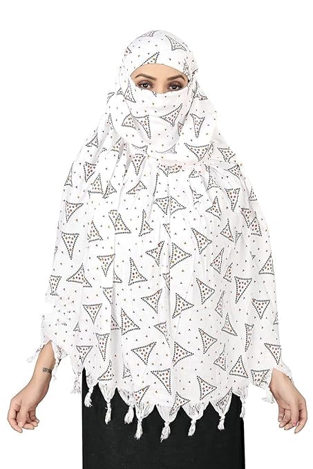 VASTTRAM Female Cotton Women'S Long Scarves Scarf Cum Mask Usable For Driver Anti Pollution Full Face Cover With Uv Sun Rays Protection, White