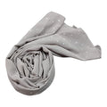 Premium Rhinestone Hijab | Korean Georgette | 70 x 30 Inch | Sparkle Scarf for Women | Soft & Lightweight Fabric (GREY)