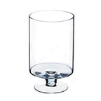 AABHAYA ARTS Hurricane Stemmed Glass Candle Holders, 5.5 inches Height, 3 inches Diameter, Clear (1), Transparent