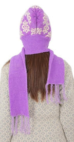 KmCho Purple Woolen Muffler for Women - Soft Warm Winter Scarf - Stylish & Cozy - (Pack of 1)