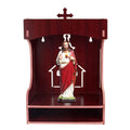 Lakhaji Christian Design Wooden MDF Temple Decorative for Home and Office (21 x 29 x 43 CM) (Gold)